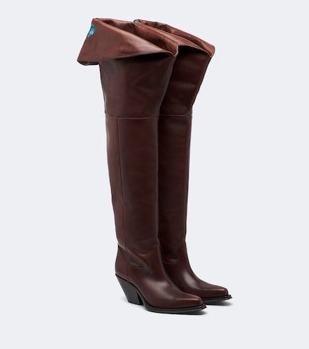 Chloé Besrickte Overknee-Stiefel Azelan aus Leder - Chloe - Modalova