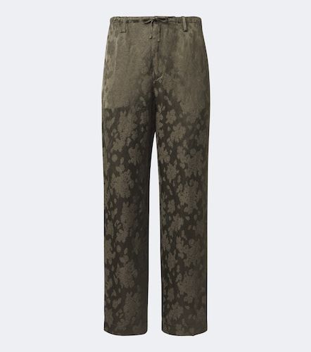 Jacquard straight pants - Dries Van Noten - Modalova