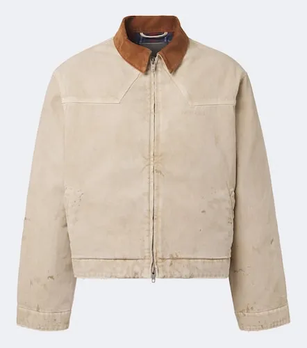 Giacca blouson in cotone con velluto a coste - Balenciaga - Modalova