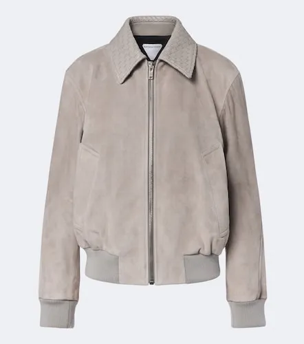 Intrecciato suede blouson jacket - Bottega Veneta - Modalova