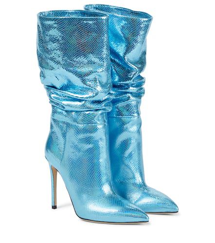 Slouchy holographic leather boots - Paris Texas - Modalova