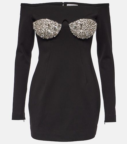 Abito corto off-shoulder con cristalli - Area - Modalova