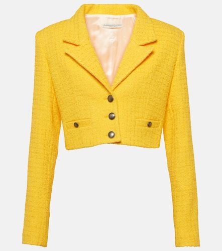 Cropped bouclé tweed blazer - Alessandra Rich - Modalova