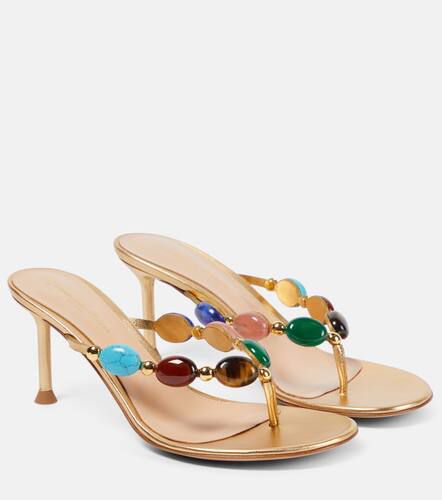 Shanti embellished leather thong sandals - Gianvito Rossi - Modalova