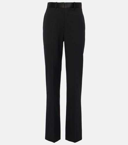 High-rise wool-blend straight pants - Victoria Beckham - Modalova