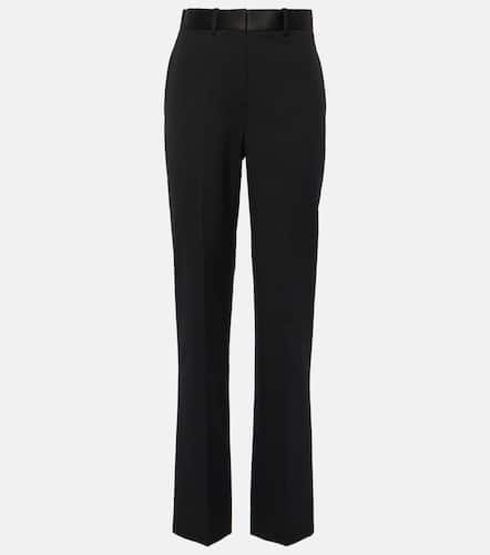 High-rise wool-blend straight pants - Victoria Beckham - Modalova