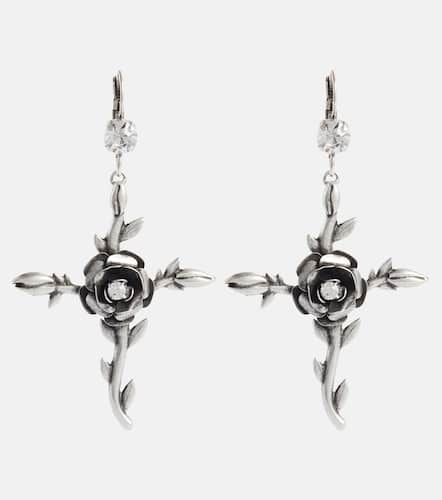 Rose embellished drop earrings - Blumarine - Modalova