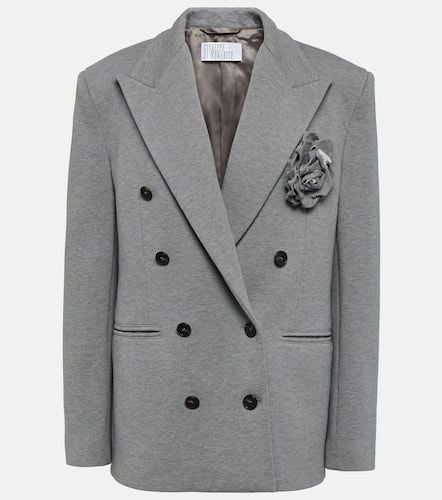 Double-breasted cotton jersey blazer - Giuseppe di Morabito - Modalova