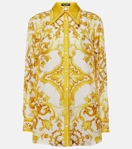 Camisa Majolica de sarga de seda - Dolce&Gabbana - Modalova