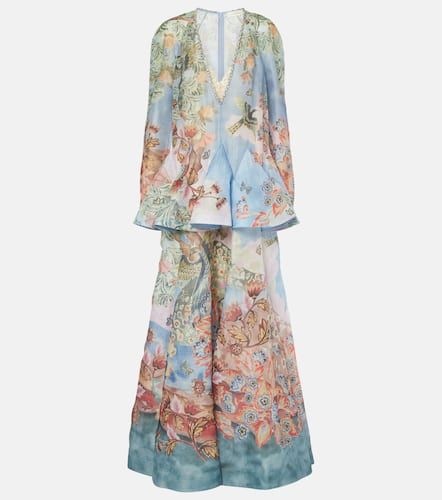 Illustration floral linen and silk gown - Zimmermann - Modalova