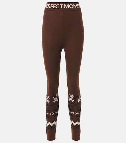 Nordic intarsia high-rise wool leggings - Perfect Moment - Modalova