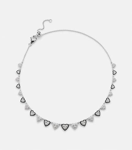 Kt white gold and enamel choker with diamonds - Kamyen - Modalova