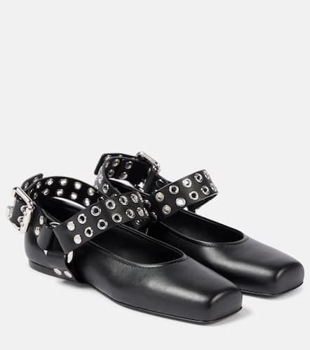 AlaÃ¯a Studded leather Mary Jane flats - Alaia - Modalova