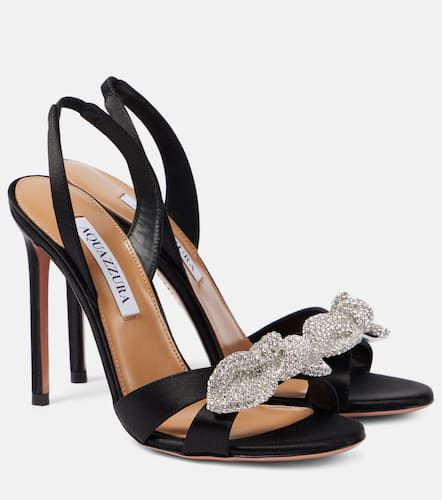 Very Bow Tie 105 embellished satin sandals - Aquazzura - Modalova