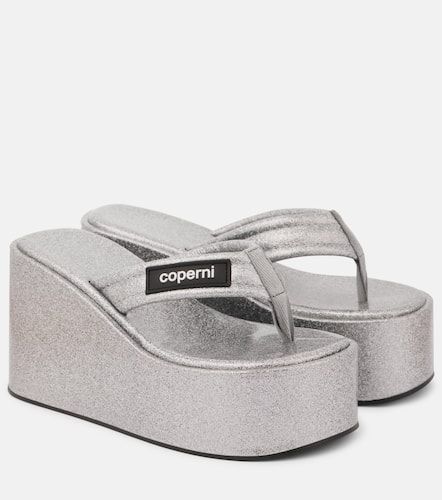 Coperni Glitter wedge thong sandals - Coperni - Modalova