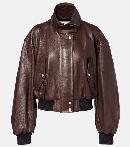 Briar leather bomber jacket - Nour Hammour - Modalova