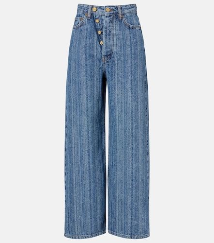 Ganni Jeans a gamba larga a righe - Ganni - Modalova