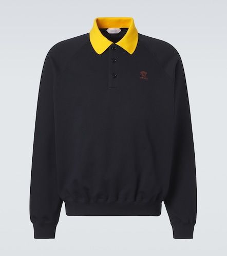 Polo de jersey de algodón bordada - Versace - Modalova