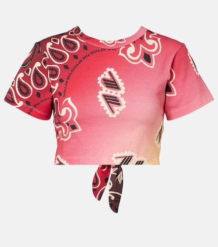 Crop top de algodón estampado - The Attico - Modalova