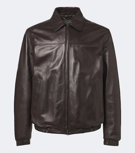 Canali Leather blouson jacket - Canali - Modalova