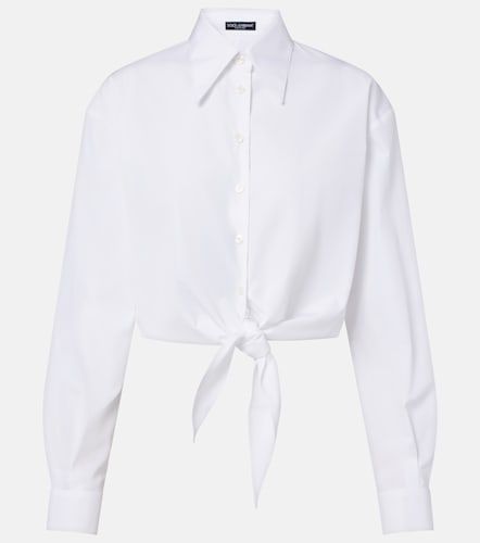 Cropped-Hemd aus Baumwollpopeline - Dolce&Gabbana - Modalova