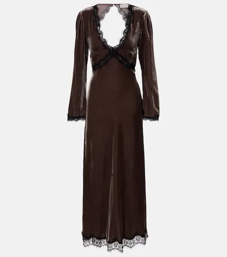 Maxikleid Alesha aus Samt mit Spitze - Rixo - Modalova