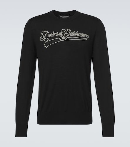 Pullover in lana vergine con logo - Dolce&Gabbana - Modalova