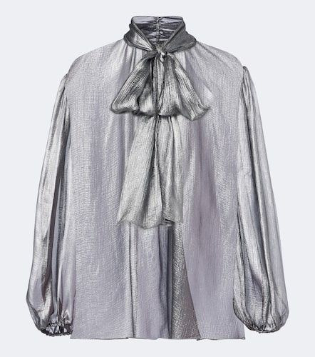 Tie-neck silk georgette blouse - Dolce&Gabbana - Modalova