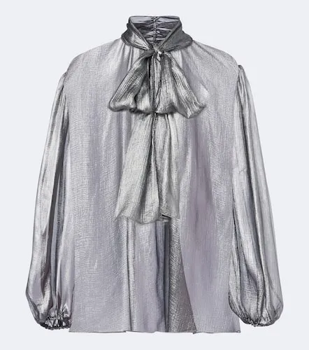 Tie-neck silk georgette blouse - Dolce&Gabbana - Modalova