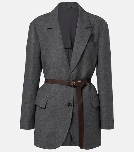 Belted wool and cashmere blazer - Brunello Cucinelli - Modalova