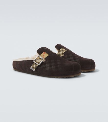 Urchin shearling-lined suede clogs - Burberry - Modalova