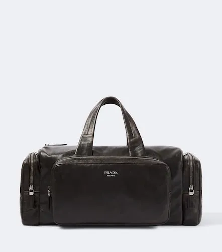 Prada Distressed leather duffel bag - Prada - Modalova
