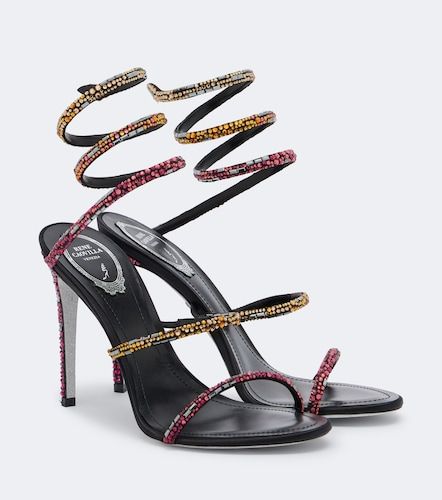 X Swarowski Cleo embellished satin sandals - Rene Caovilla - Modalova