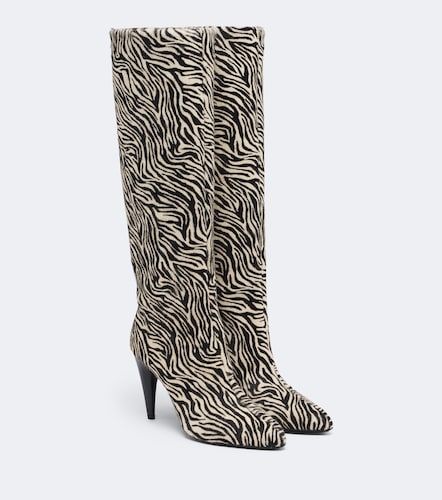 Botas Jany de piel con estampado de cebra - Isabel Marant - Modalova