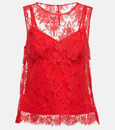 Floral Chantilly lace top - Dolce&Gabbana - Modalova