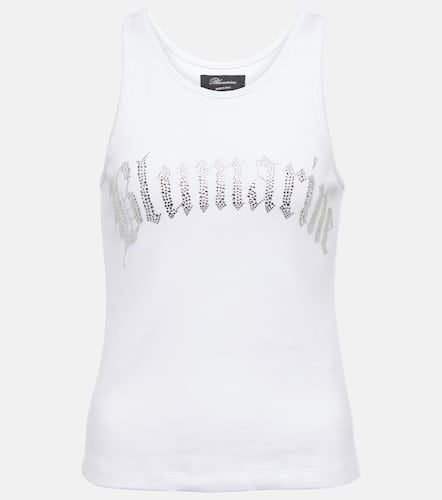 Blumarine Logo cotton tank top - Blumarine - Modalova