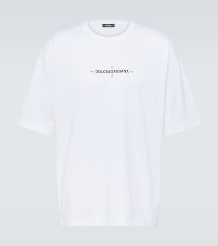 Camiseta en jersey de algodón con logo - Dolce&Gabbana - Modalova