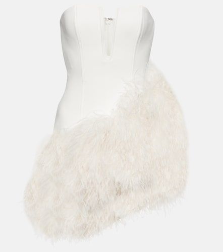 Vestido de novia de cady con plumas - David Koma - Modalova