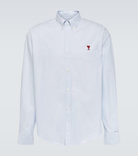 Camisa de popelín de algodón estampada - Ami Paris - Modalova
