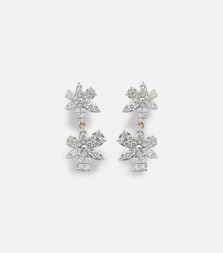 Grand Magnolia 14kt drop earrings with diamonds - Stone and Strand - Modalova