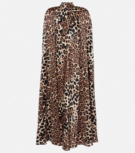 Abito lungo in seta con stampa leopardata - Rodarte - Modalova