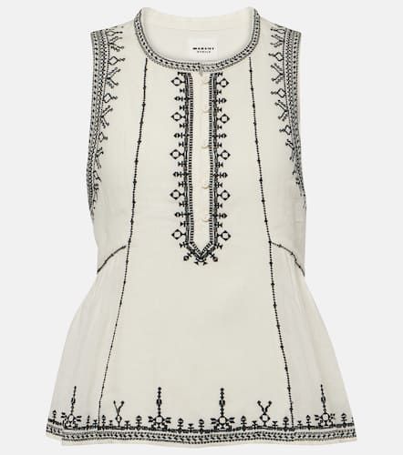 Pagos embroidered cotton top - Marant Etoile - Modalova