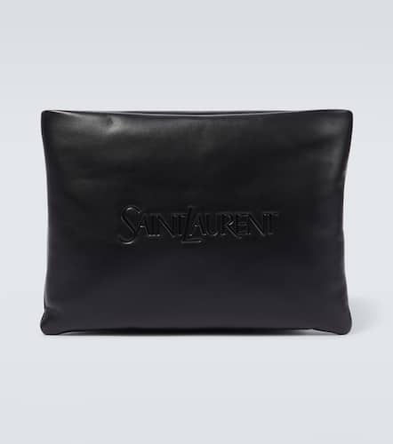Logo leather toiletry bag - Saint Laurent - Modalova