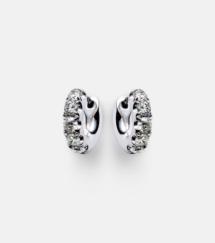 Pendientes de aro Super Duper de oro de 14 ct con diamantes - Roxanne First - Modalova