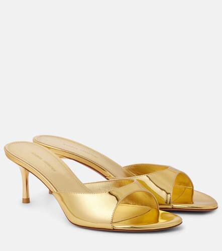 Jeanne 60 metallic leather mules - Amina Muaddi - Modalova