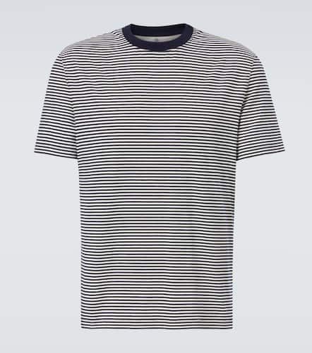 Striped cotton jersey T-shirt - Brunello Cucinelli - Modalova