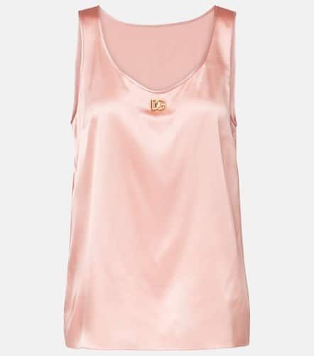 DG silk-blend satin top - Dolce&Gabbana - Modalova