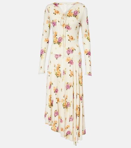 Edna floral asymmetric midi dress - Acne Studios - Modalova