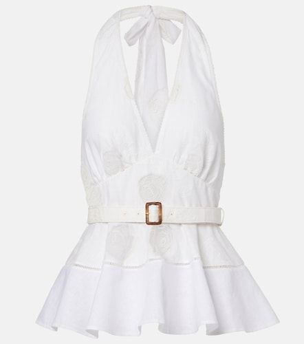 Top peplum in lino e cotone - Self-Portrait - Modalova