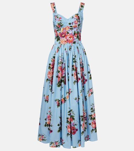 Vestido bustier de algodón floral - Dolce&Gabbana - Modalova